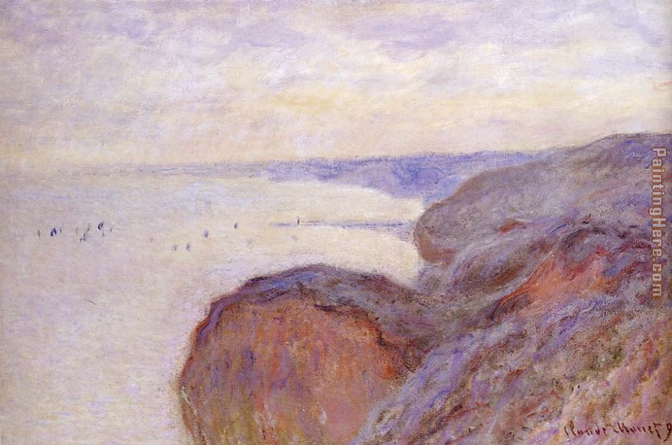 Cliffs Near Dieppe painting - Claude Monet Cliffs Near Dieppe art painting
